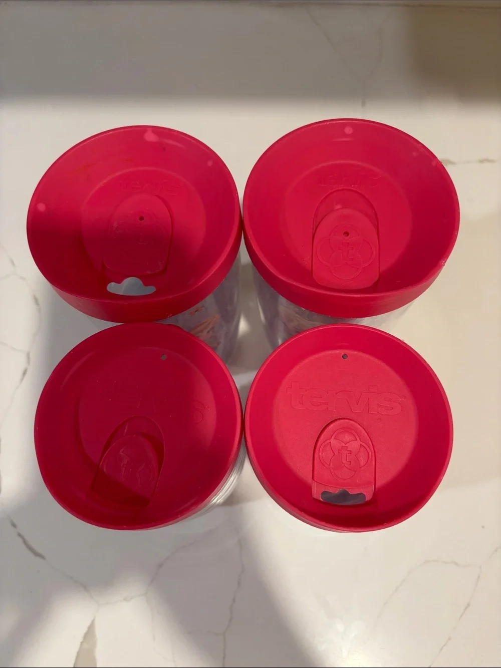 Tervis Disney Frozen Plastic Tumblers with Pink Lids - Set of 4